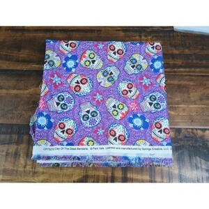 1yd x 42" Springs Creative CP75232 Day Of The Dead Bandana